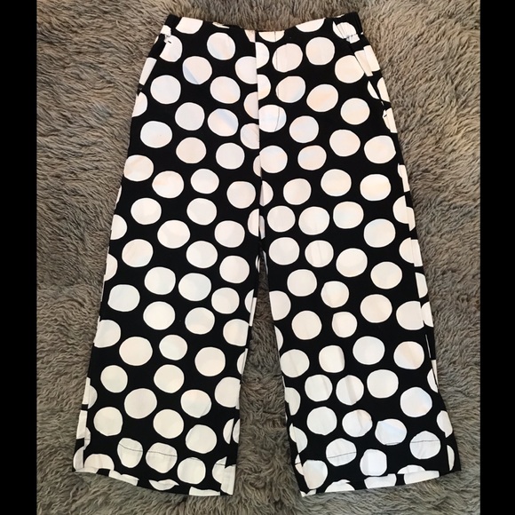 Marimekko Pants - Marimekko x Uniqlo polka dot wide leg cropped pant